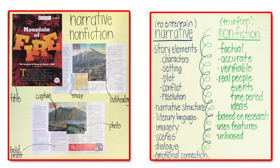 Nonfiction And Fiction Anchor Chart