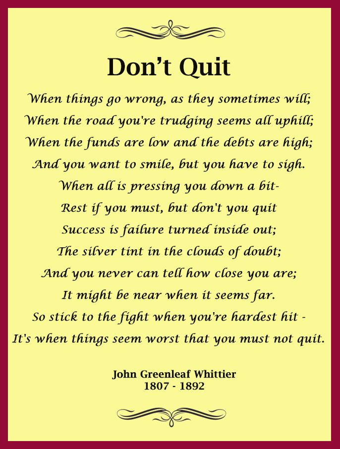 Dont Quit Poem Printable - Printable World Holiday